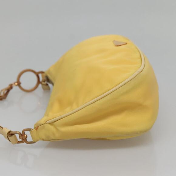 PRADA Shoulder Bag Nylon Yellow Gold - Picture 4 of 12